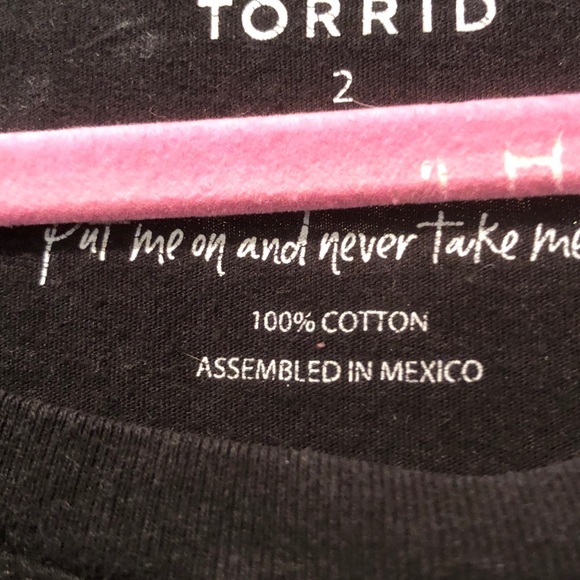 Torrid Whiskey Sole Distressed Tee With Holes - Picture 5 of 11